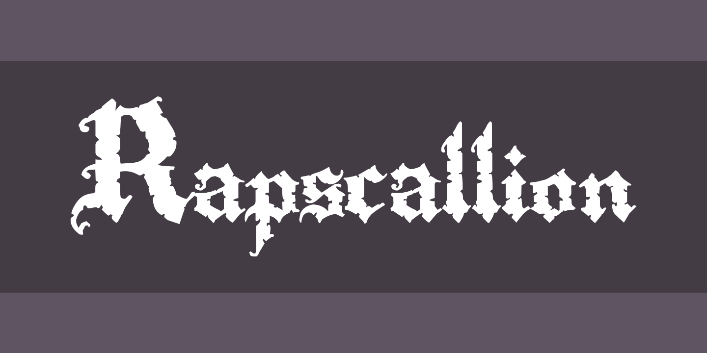 Przykładowa czcionka Rapscallion #1